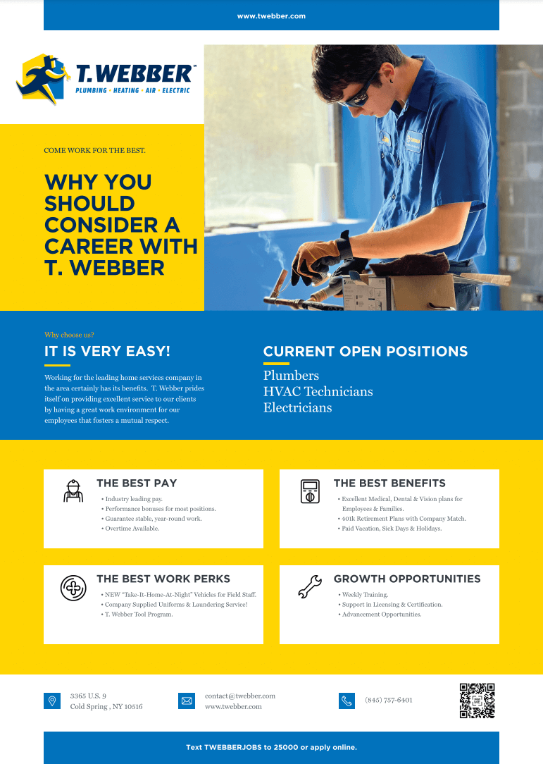 Consider a career with T. Webber poster